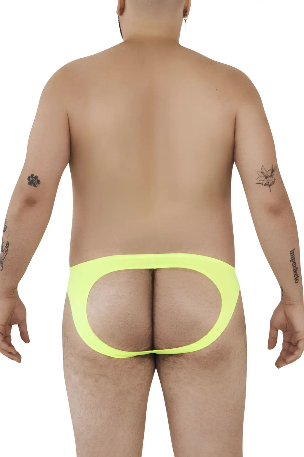 Neon yellow pikante pik 0979x angola athletic briefs with cutout design in green for activewear use