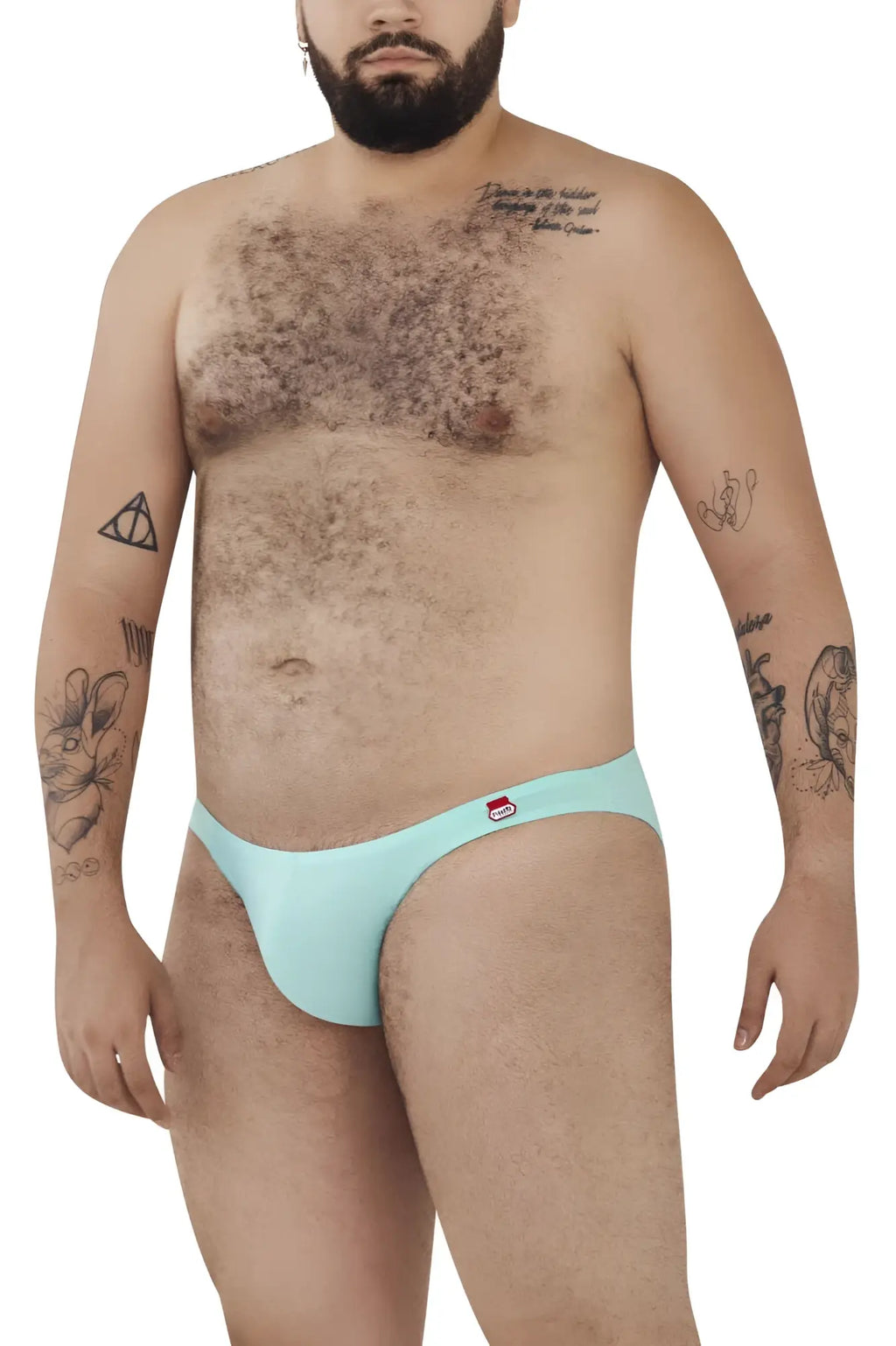Light blue pikante pik 0979x angola jockstrap briefs with smooth fit and small red logo on waistband