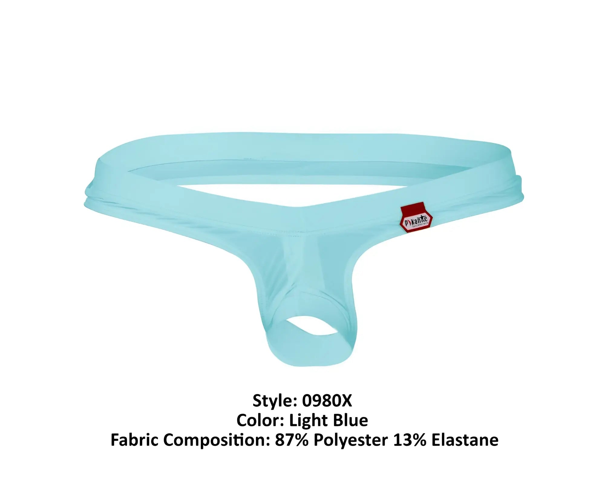 Light blue pikante pik 0980x angola ball lifter c-ring men’s thong made of 87 polyester 13 elastane with form-fitting design