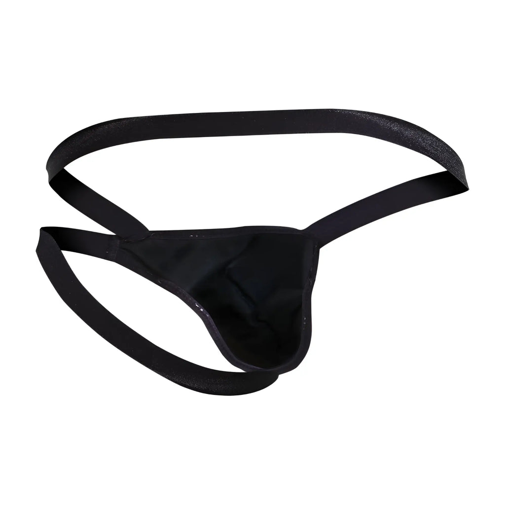 Black pikante pik 1013 napoles jockstrap thong made of smooth stretchy fabric with a sleek minimalist design