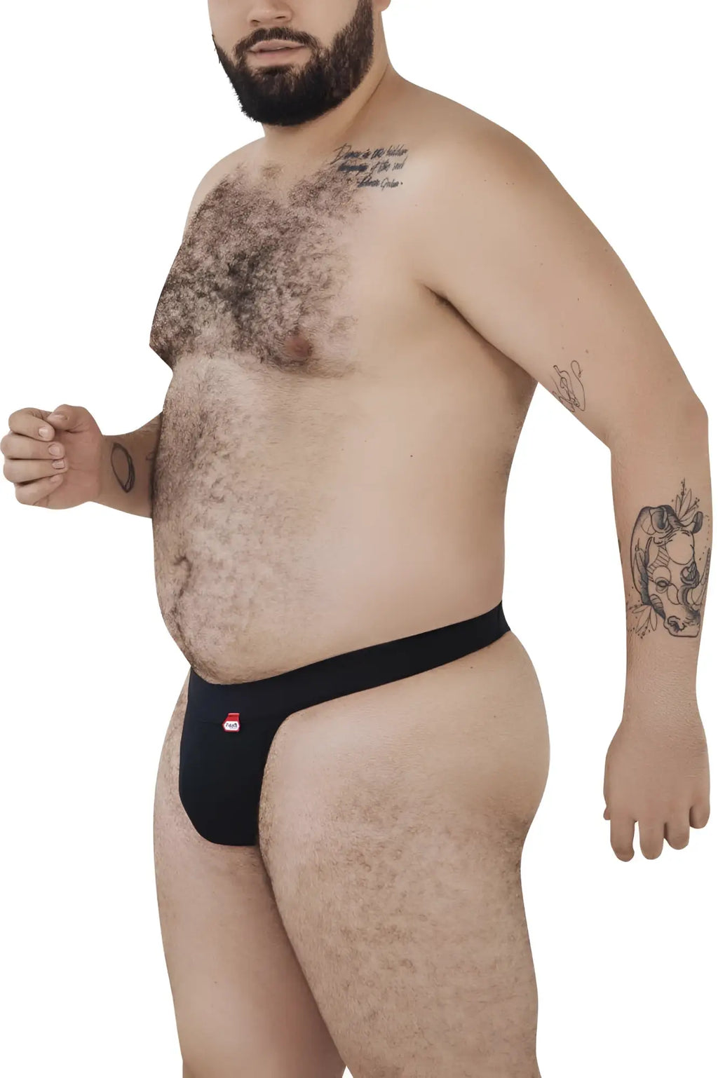 Black pikante pik 1024x terni briefs with a small red and white logo on the left hip