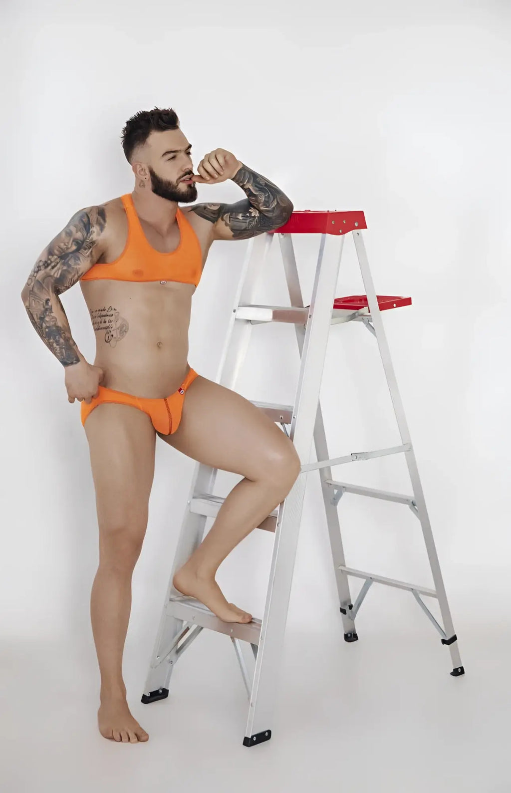 Orange two-piece swimwear set pikante PIK 1277 sonar briefs featuring bright color and comfortable fit