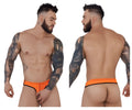 Bright orange pikante PIK 1278 sonar ball lifter athletic briefs with black trim designed for support and comfort