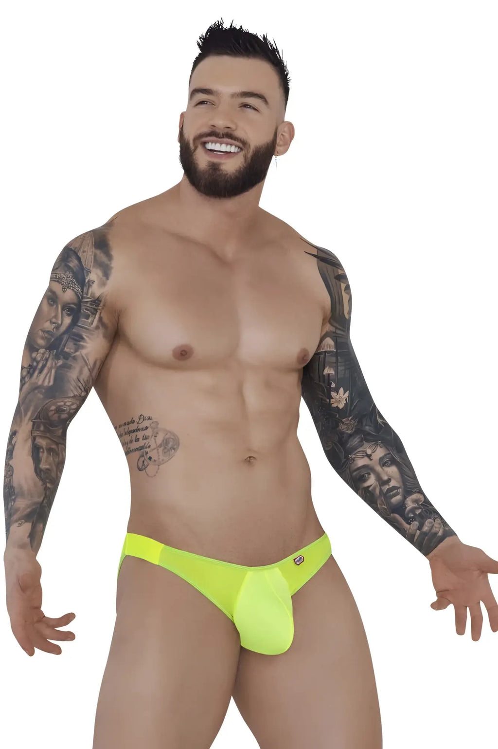 Bright neon green pikante pik 1283 bestival bikini briefs with sleek form-fitting design for stylish swimwear look