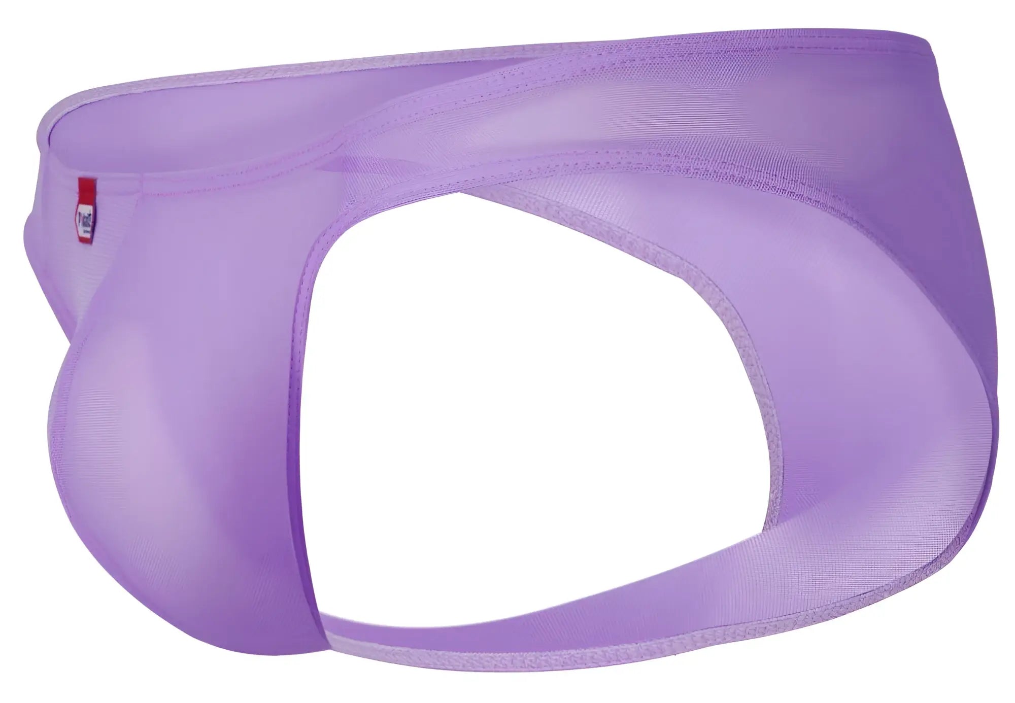 Purple mesh pikante pik 1822 luxury briefs with smooth form fitting design and subtle edge stitching in lilac color