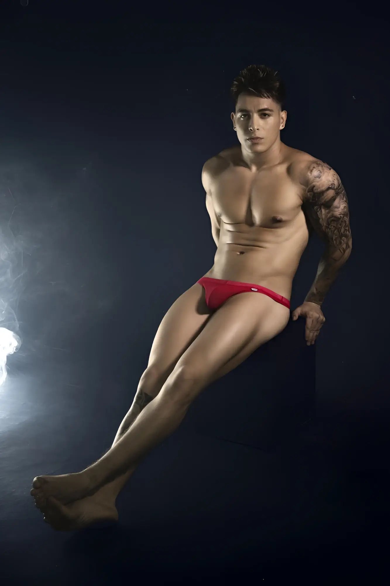 Pikante pik 1823 luxury red athletic briefs with a small logo on the side and comfortable supportive fit