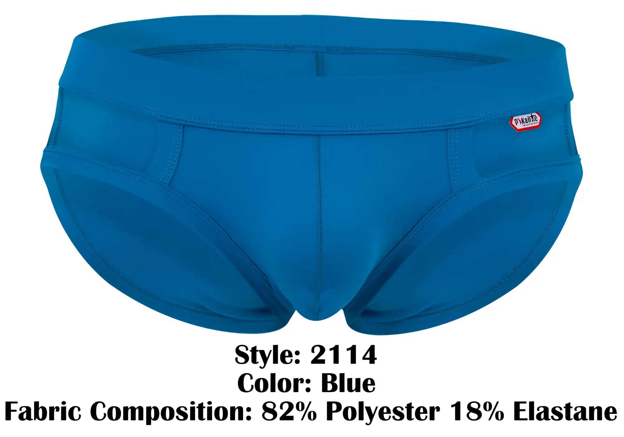 Bright blue pikante PIK 2114 Lenox briefs for men made of 82% polyester and 18% elastane with a snug fit