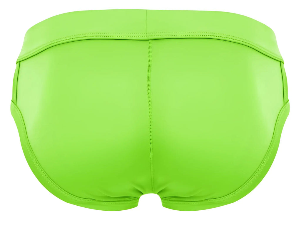 Bright lime green Pikante PIK 2114 Lenox briefs with smooth stretchy fabric and clean stitching on waistband