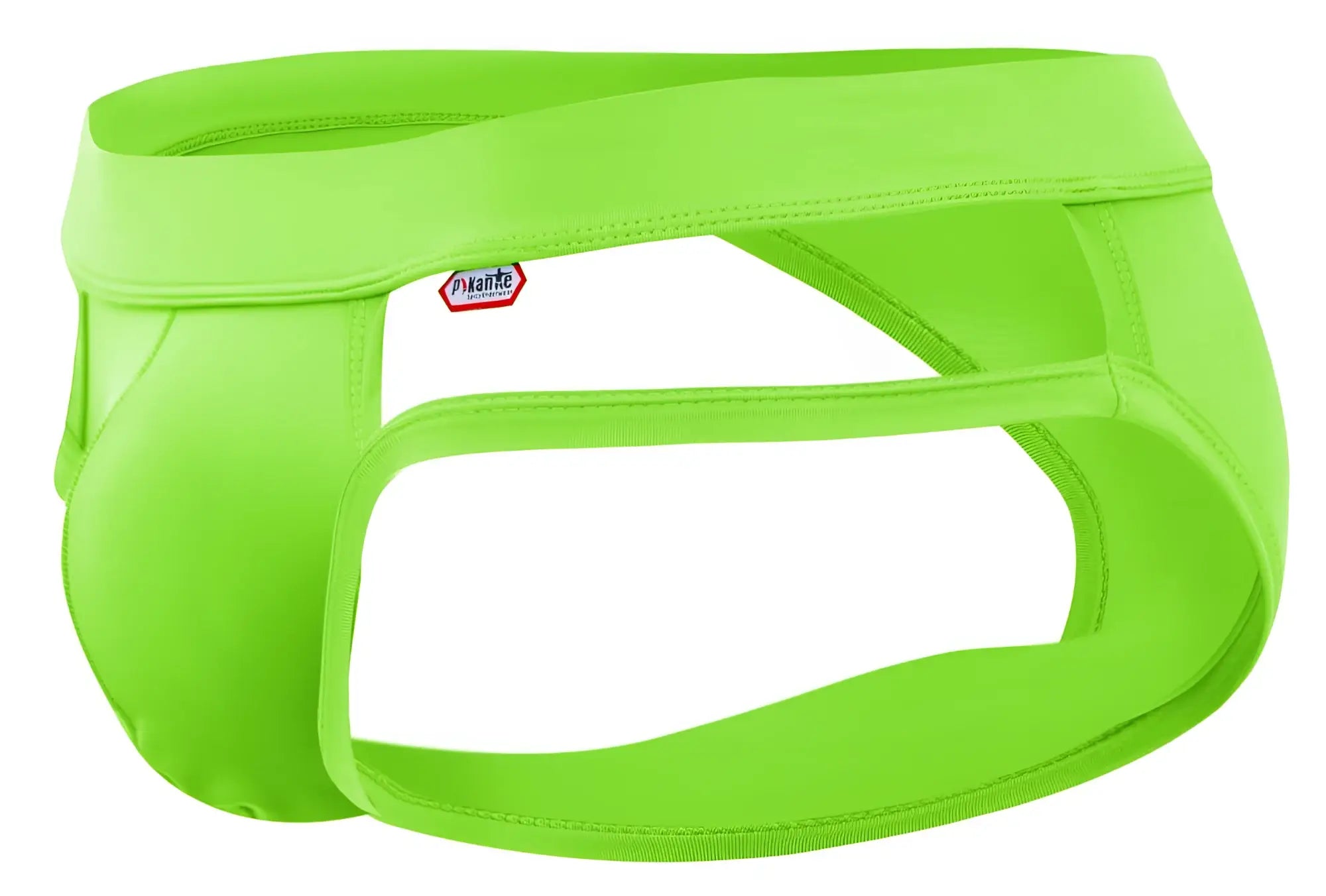 Pikante pik 2114 lenox neon green men’s briefs with sleek form-fitting design and visible brand tag