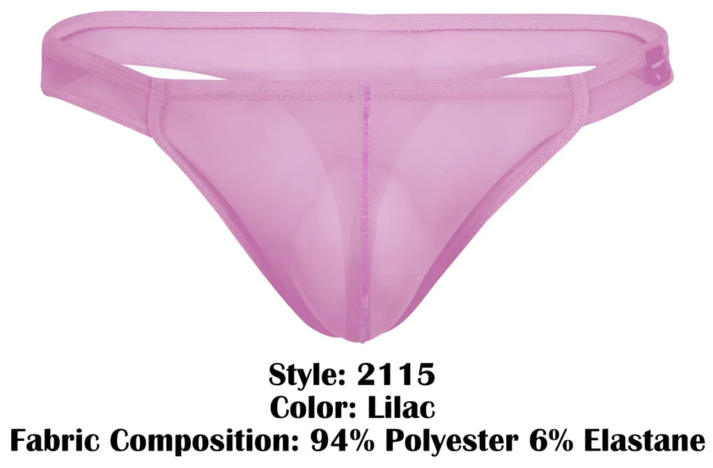 Lilac sheer mesh thong made of 94 polyester 6 elastane from Pikante PIK 2115 amusing thongs collection
