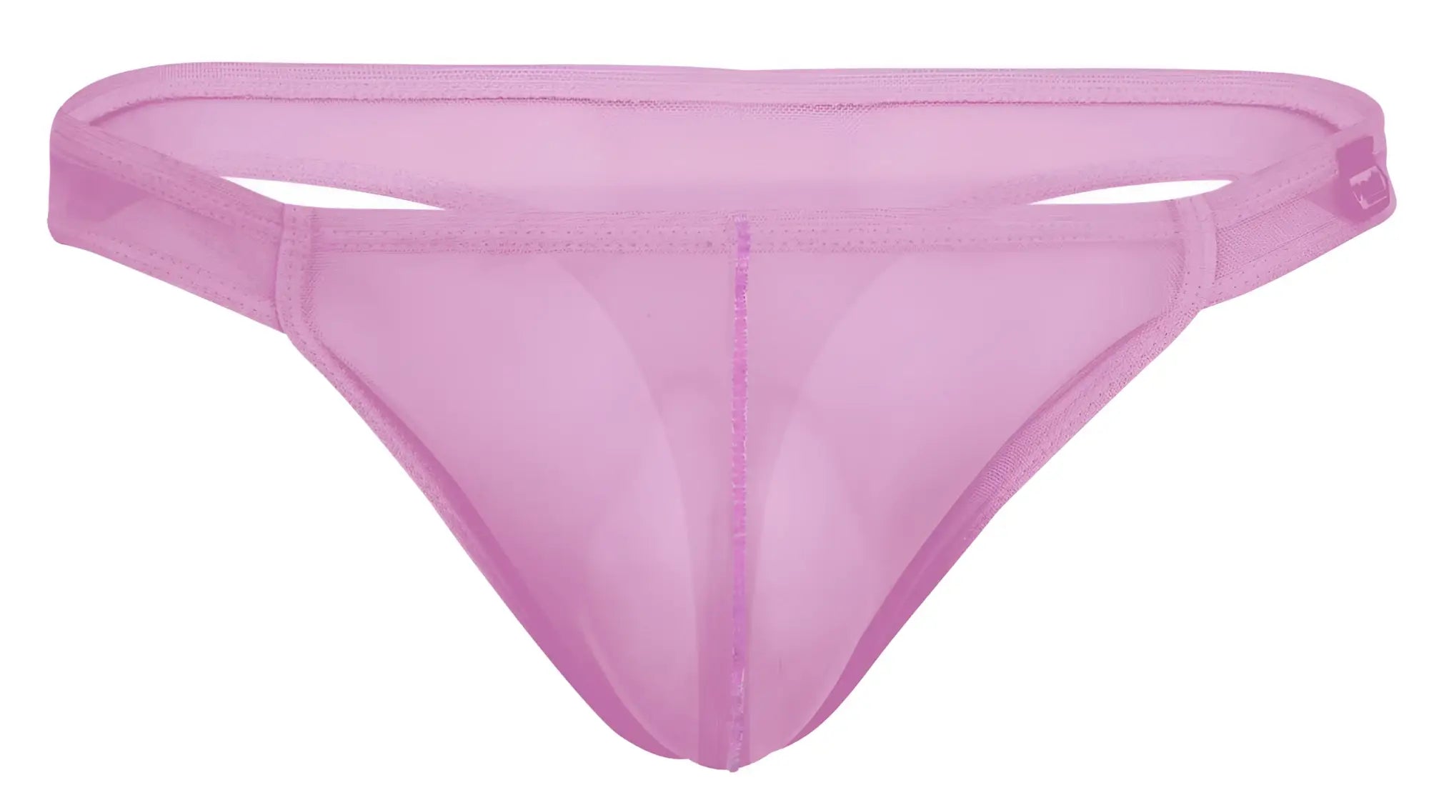 Sheer pink mesh thong with smooth translucent fabric and subtle stitching pikante PIK 2115 amusing thongs lilac color