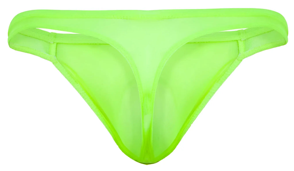 Pikante pik 2115 amusing neon green mesh thong showcasing its vibrant color and breathable material