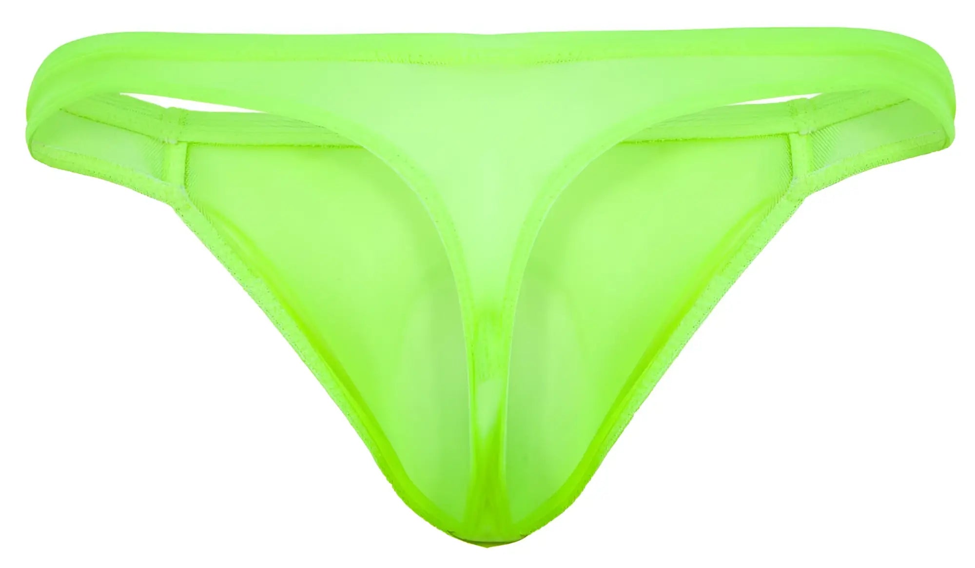 Pikante pik 2115 amusing neon green mesh thong showcasing its vibrant color and breathable material