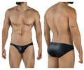 Black leather briefs pikante pik 2117 candy briefs with sleek form fitting design and subtle stitching details