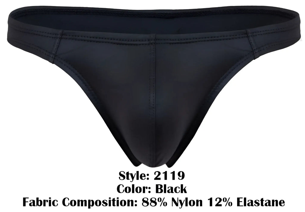 Black pikante pik 2119 candy thong made of 88 percent nylon 12 percent elastane with smooth stitching edges