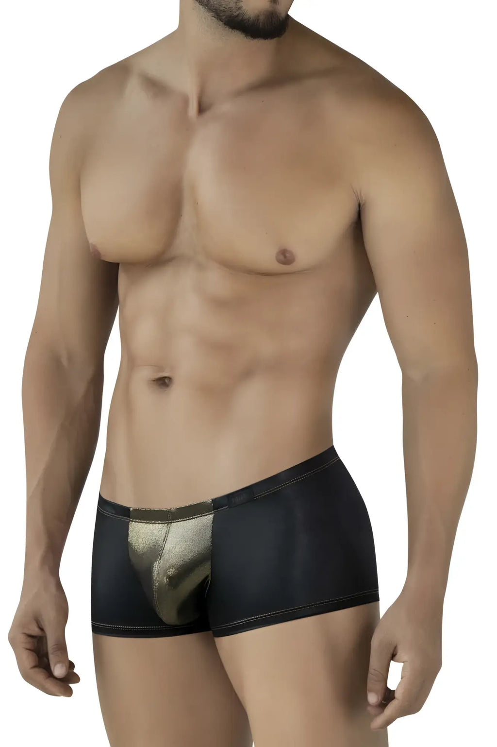 Black and gold metallic pikante pik 2120 gold cup trunks with sleek modern design briefs for stylish wear