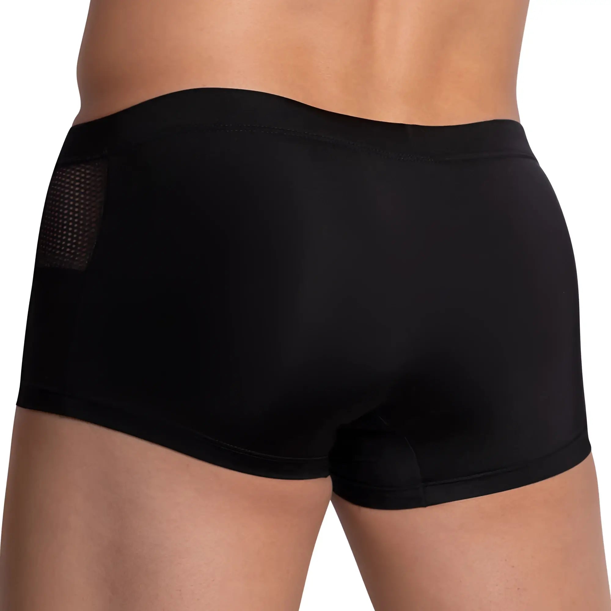 Black pistol pete ppg040 boxer briefs with mesh panel on left hip for breathable comfort and support
