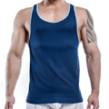 Navy blue mesh tank top with gray trim from Pistol Pete PPM008 designed for breathable comfort