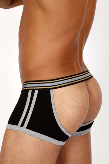 Pistol Pete Magnum Open Back Trunk Underwear Onyx UT428-539 Size S