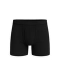 Big mans cotton boxer brief in black with smooth seamless fabric and contoured design for comfortable support