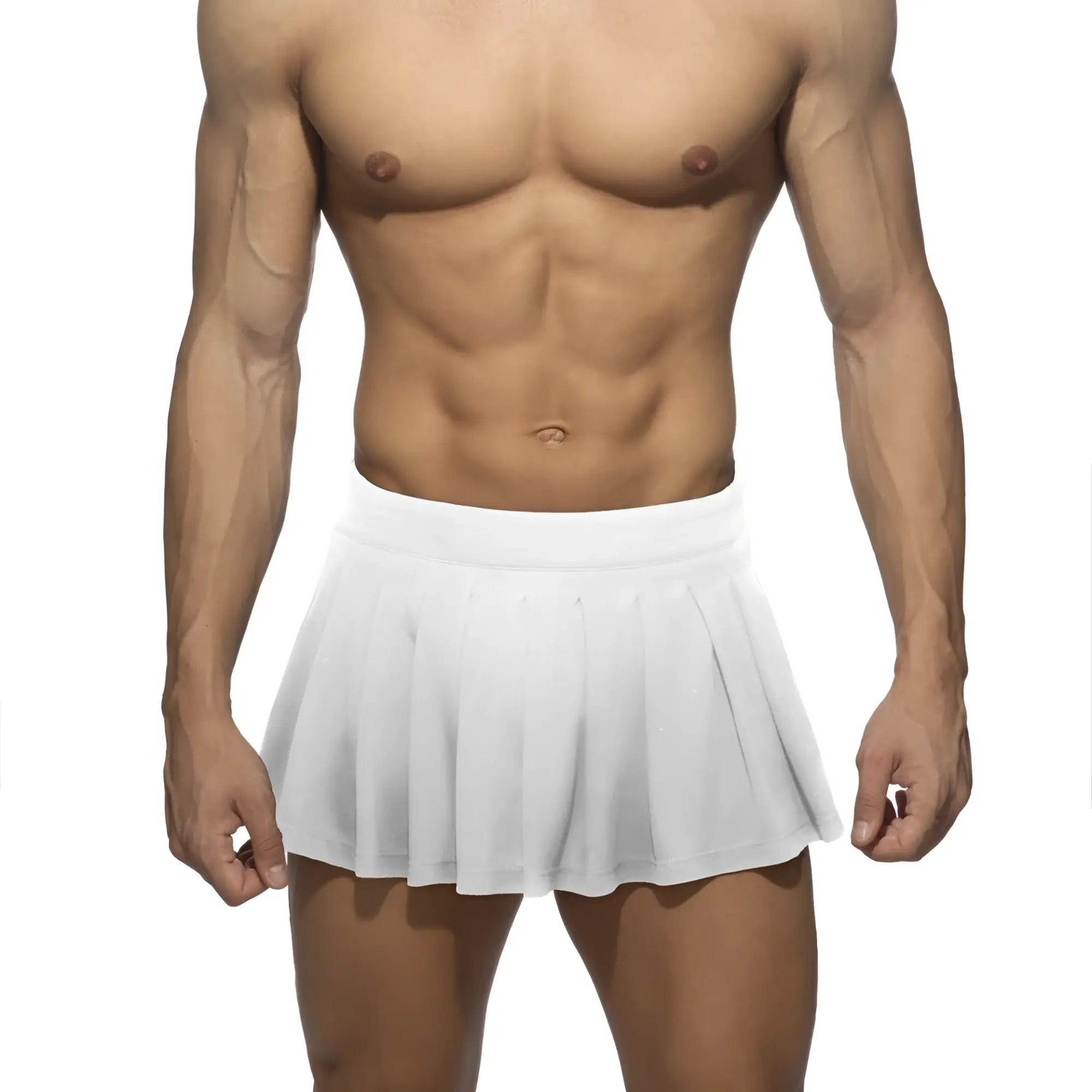 White pleated ring skirt made of lightweight breathable fabric ideal for tennis and activewear use