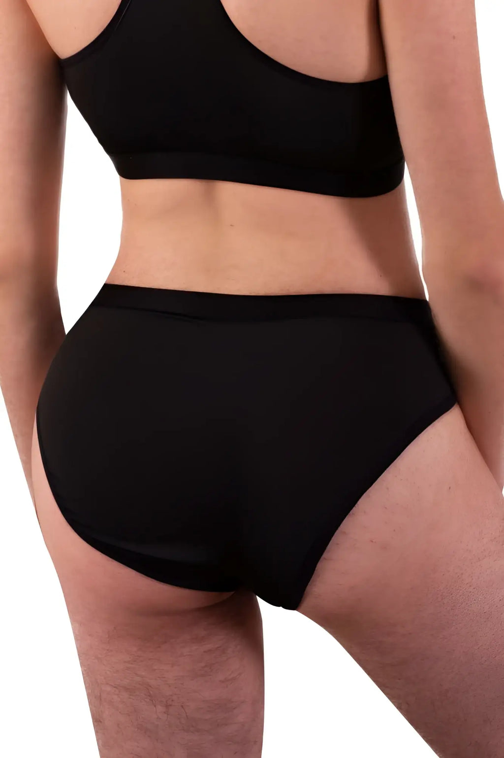 Black plural pl004 briefs high-waisted seamless fabric finish smooth and comfortable underwear color black