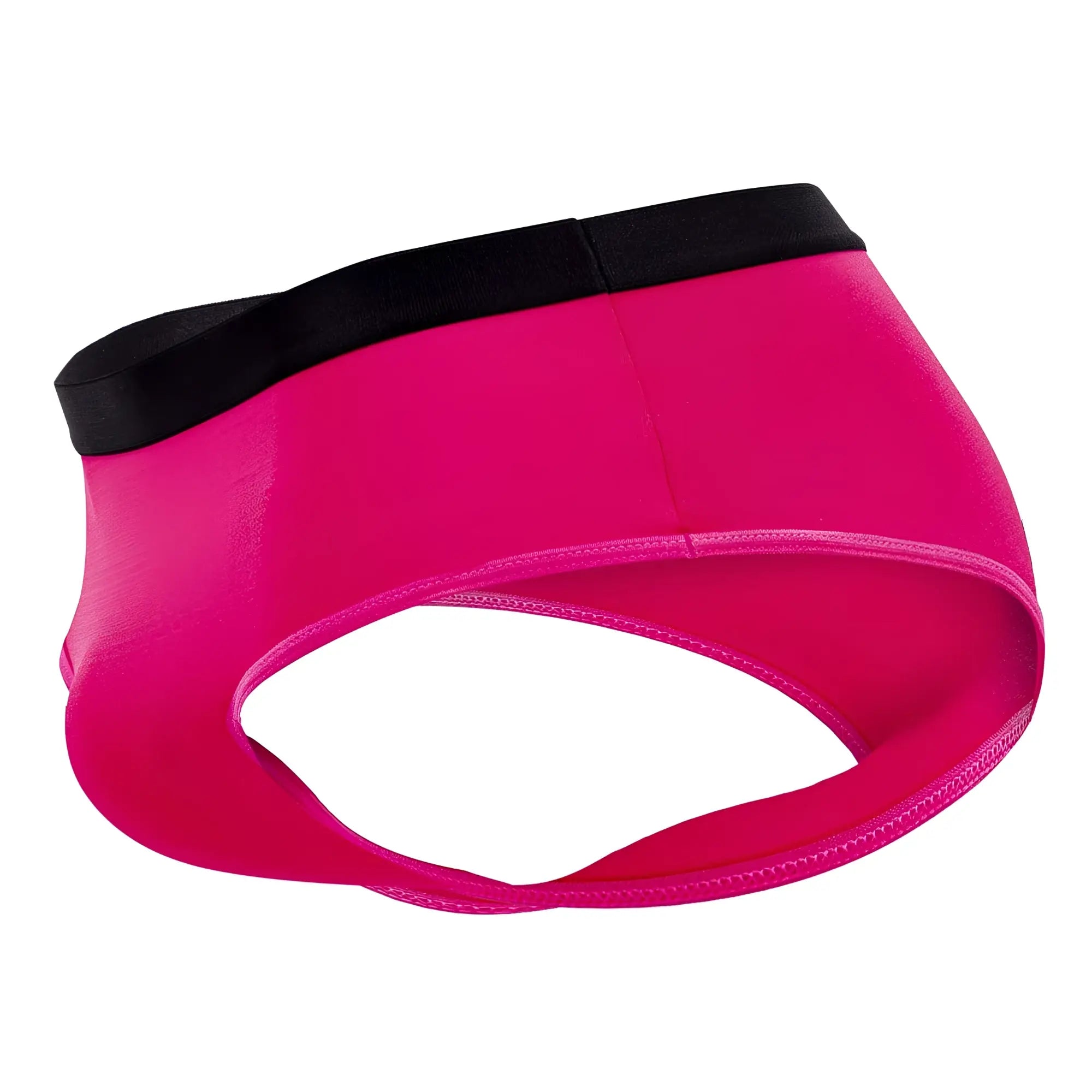 Bright pink plural pl004 athletic briefs with black elastic waistband designed for comfortable active wear