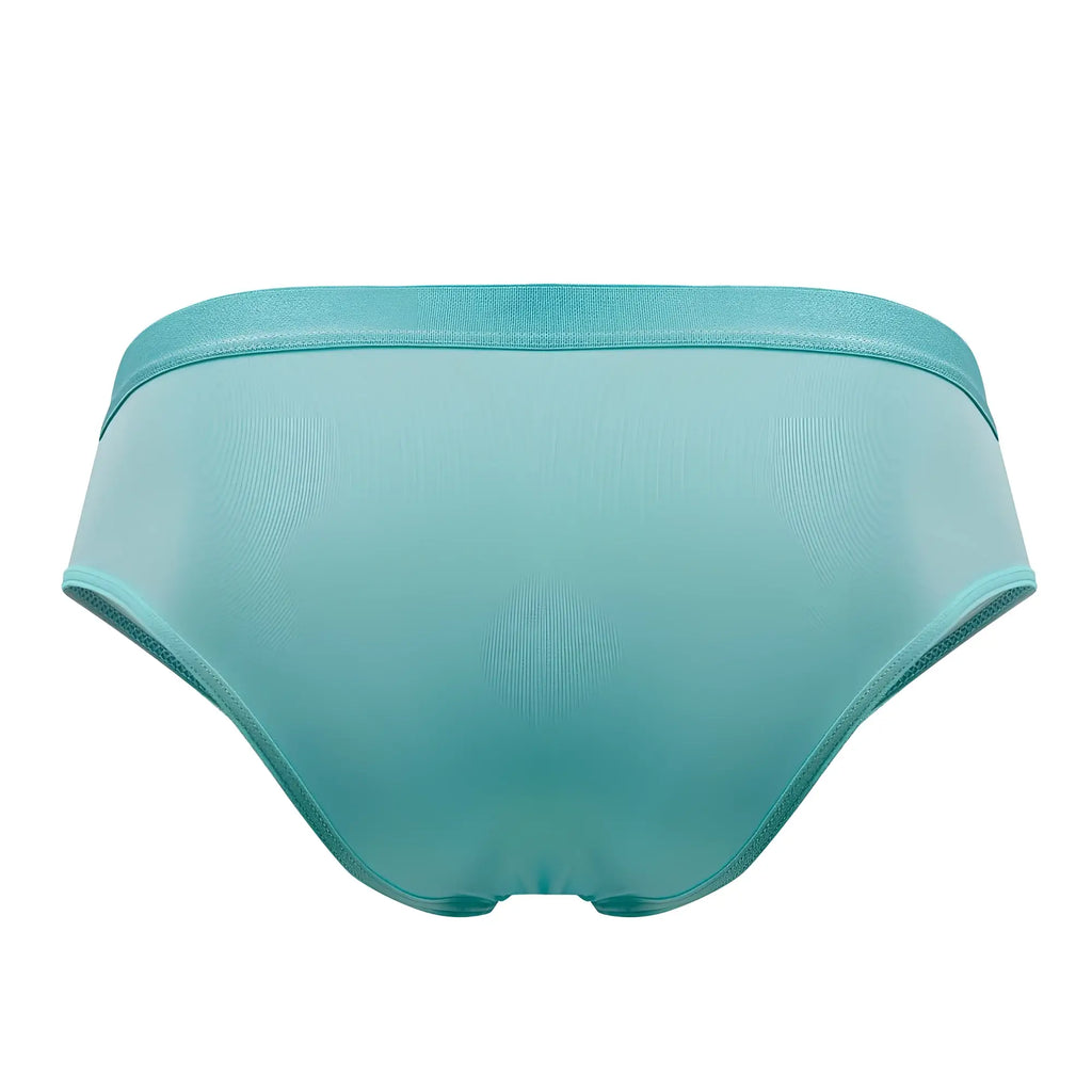 Plural pl006 briefs in mint green feature a sleek solid color with smooth ribbed waistband and seamless fabric design