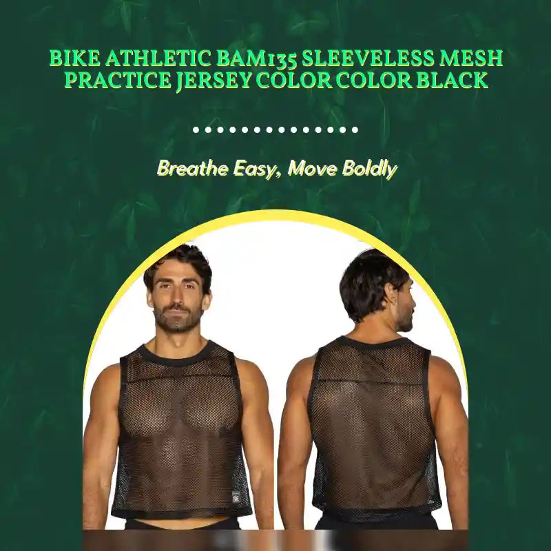 BIKE Athletic BAM135 Sleeveless Mesh Practice Jersey Color Color Black by@Outfy