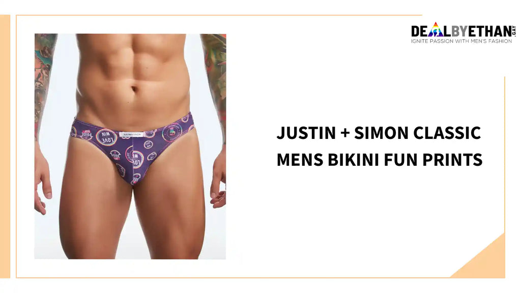 Justin + Simon Classic Mens Bikini Fun Prints by@Outfy