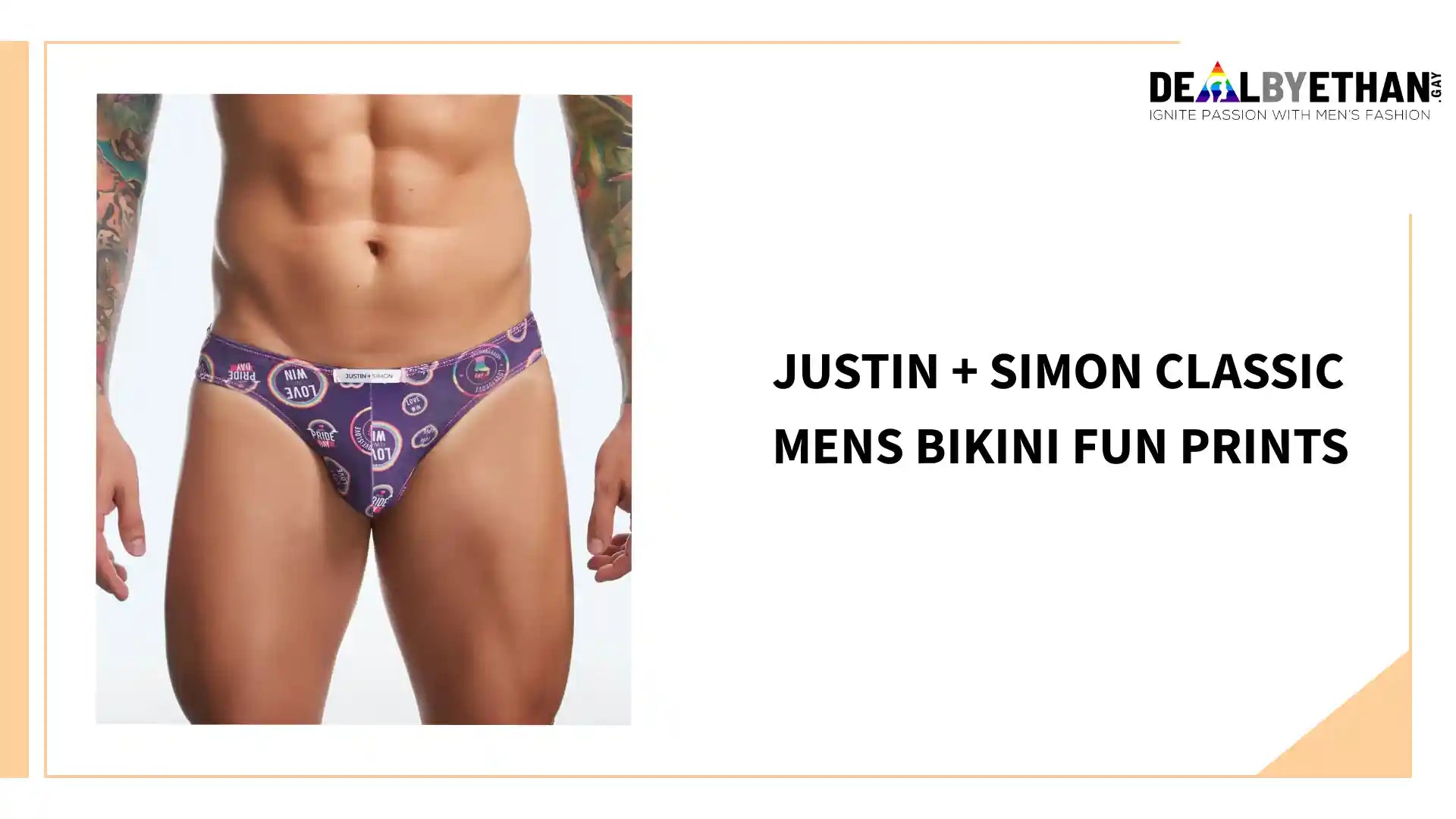 Justin + Simon Classic Mens Bikini Fun Prints by@Outfy