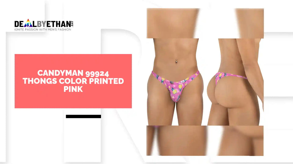 CandyMan 99924 Thongs Color Printed Pink by@Outfy