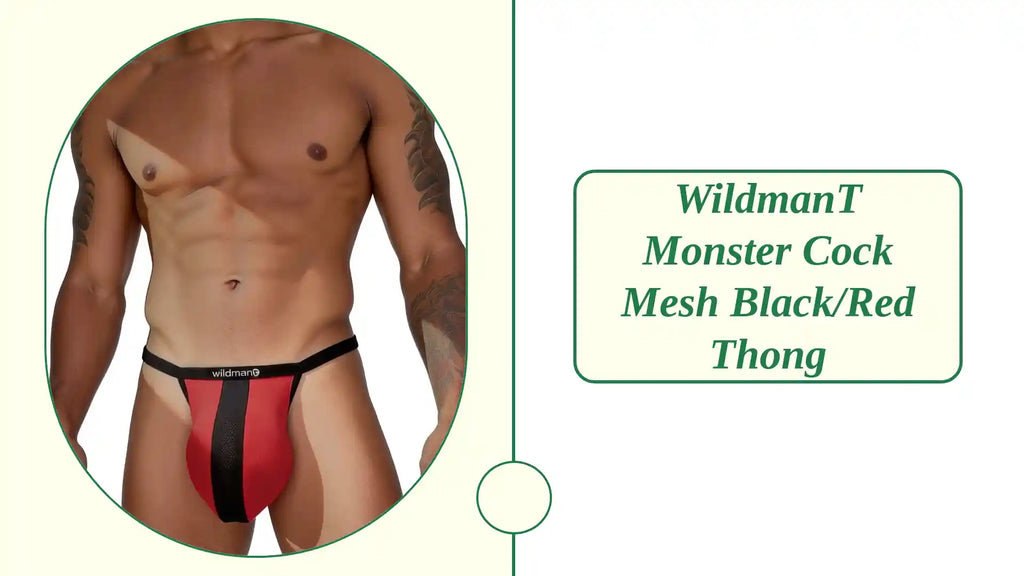 WildmanT Monster Cock Mesh Black/Red Thong by@Outfy