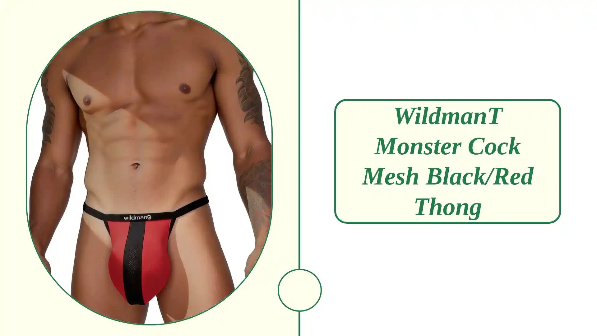WildmanT Monster Cock Mesh Black/Red Thong by@Outfy