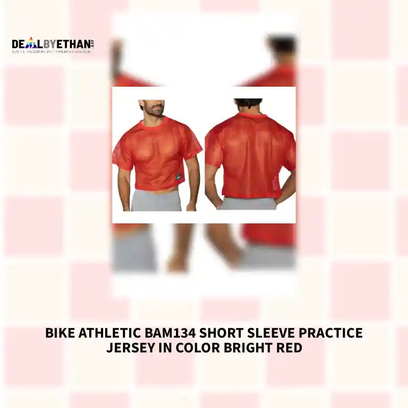 BIKE Athletic BAM134 Short Sleeve Practice Jersey in Color Bright Red by@Outfy