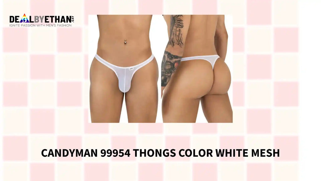 CandyMan 99954 Thongs Color White Mesh by@Outfy