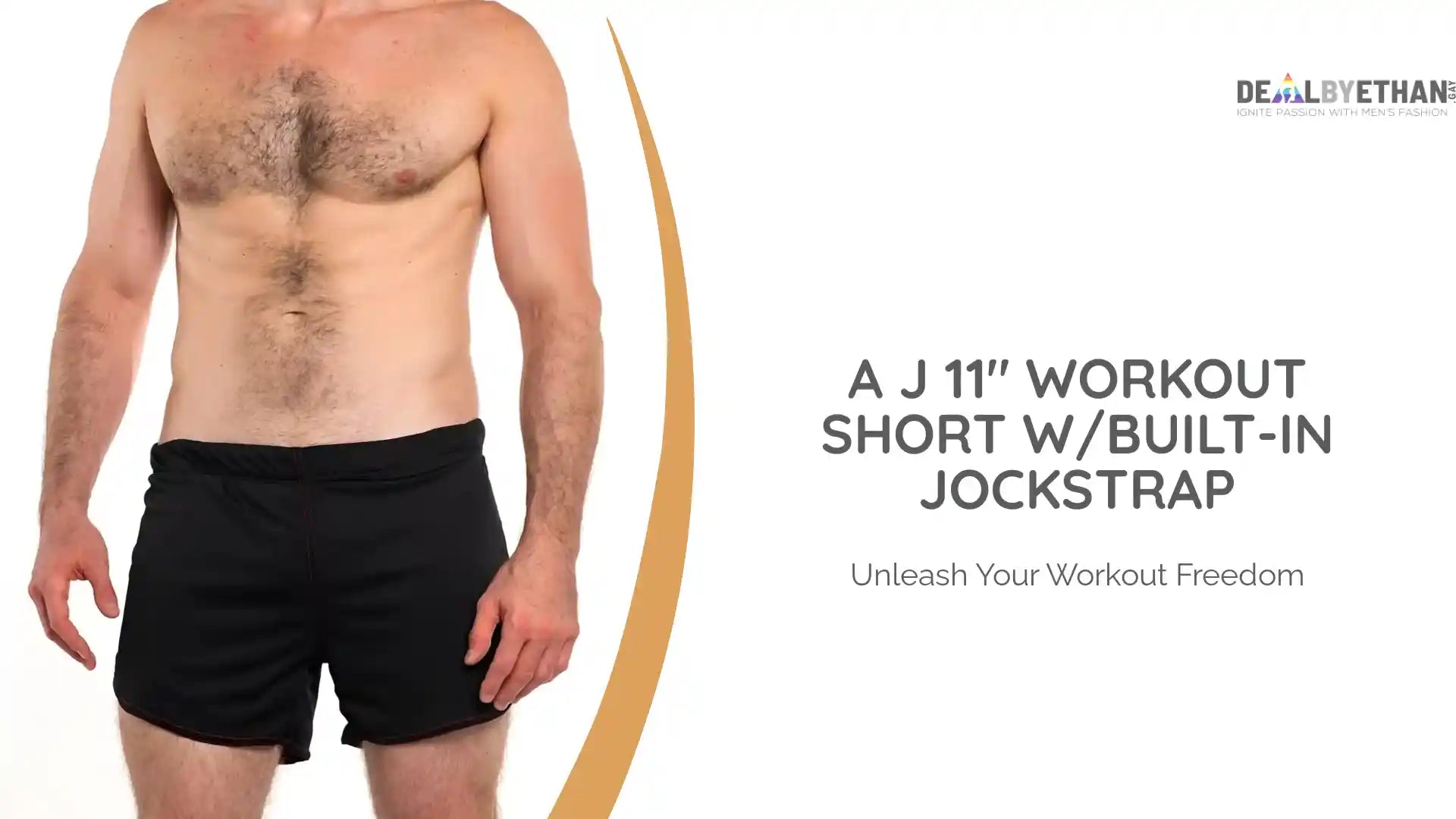 A J 11" Workout Short w/Built-In Jockstrap by@Outfy