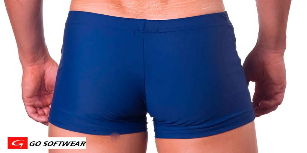 Blue Priapos sq-cut w c-ring athletic briefs made of stretchy seamless fabric for comfortable wear