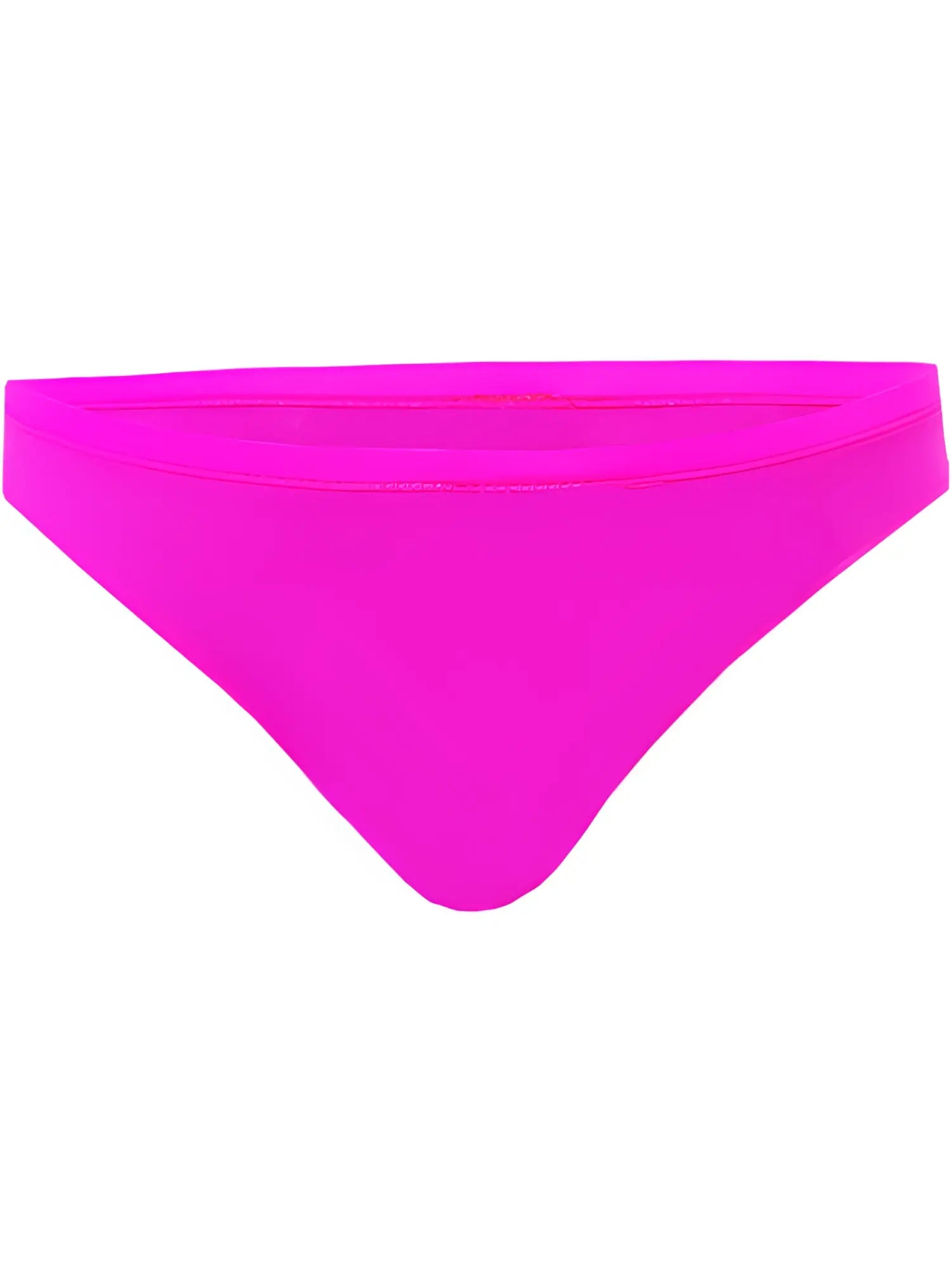 Bright fuchsia pride bikini bottom with smooth seamless design for comfortable beach and swimwear use