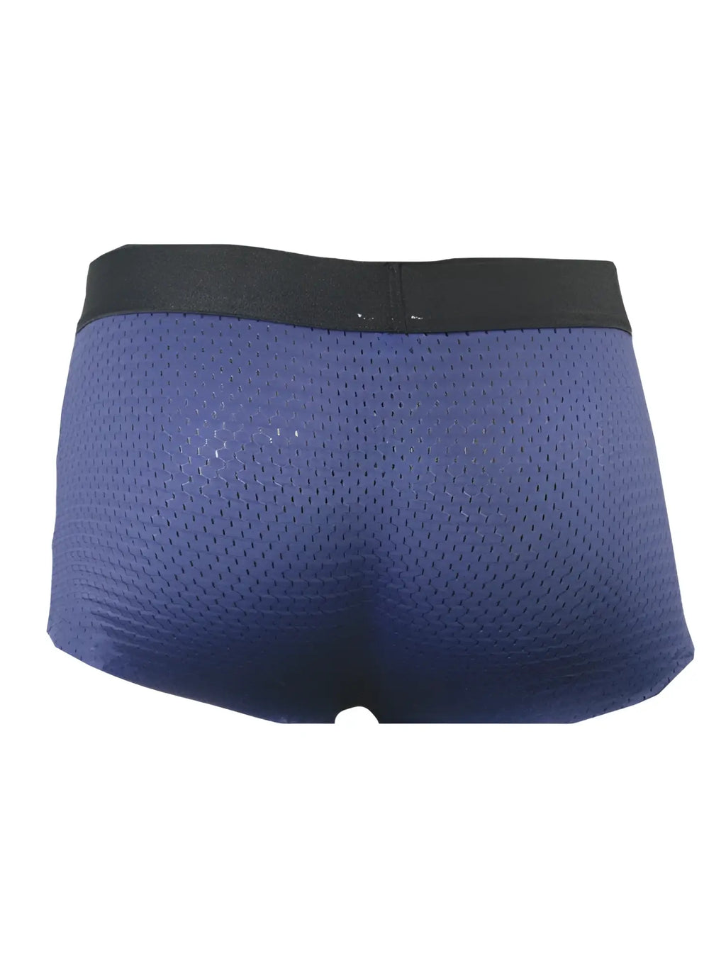 Blue mesh athletic briefs with black elastic waistband pride mesh trunk features breathable fabric and comfortable fit