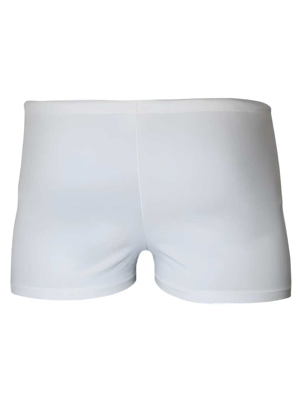 White pride square trunk briefs with smooth texture and minimalist design for comfortable everyday wear
