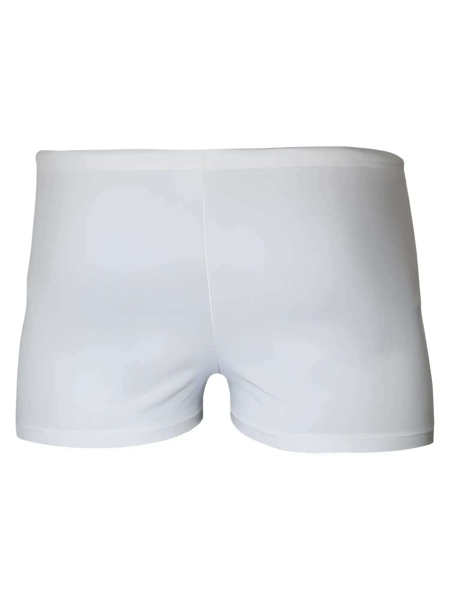 White pride square trunk briefs with smooth texture and minimalist design for comfortable everyday wear