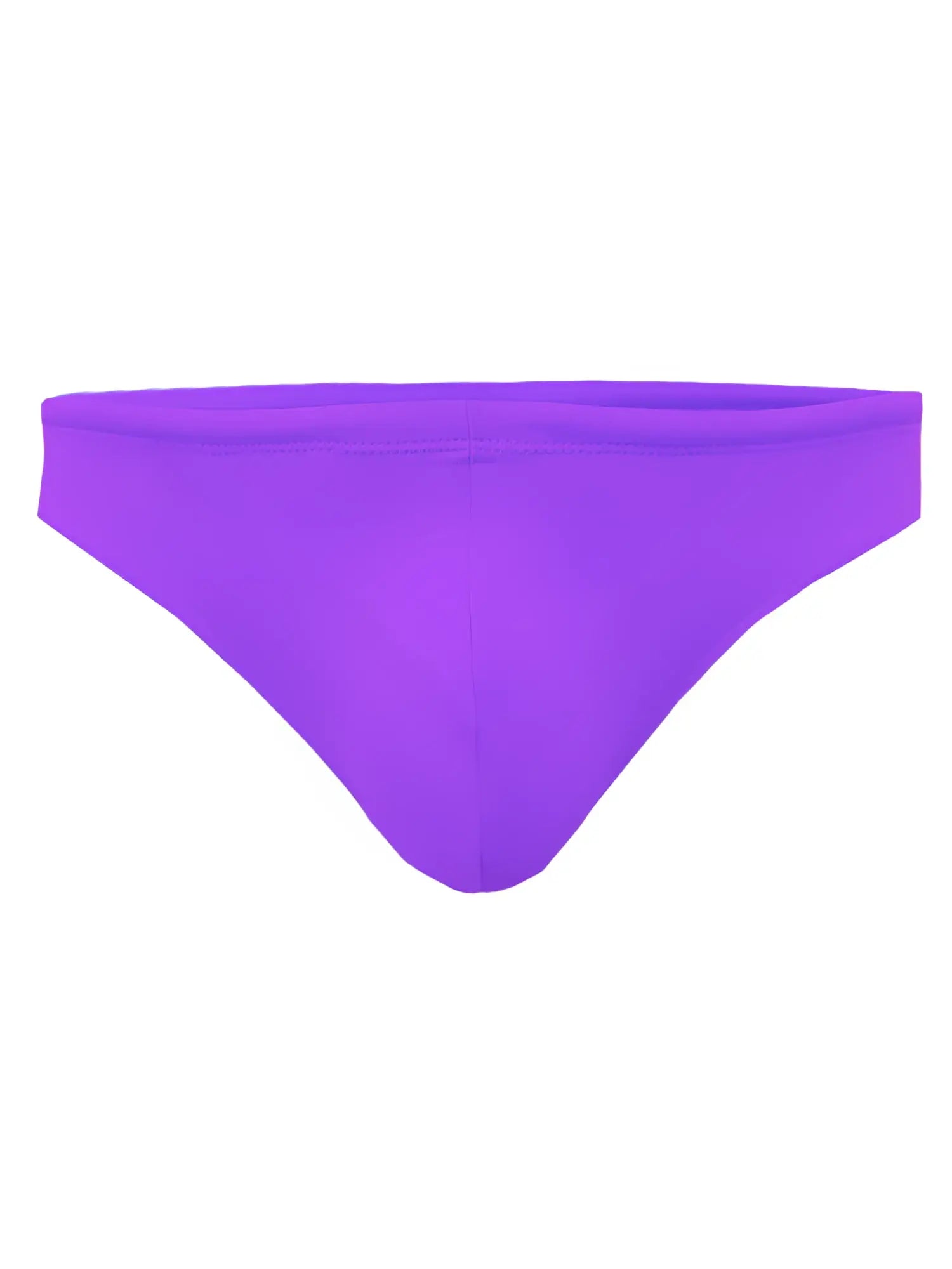 Purple pride swim bikini bottom with smooth seamless design showing the back side of the product