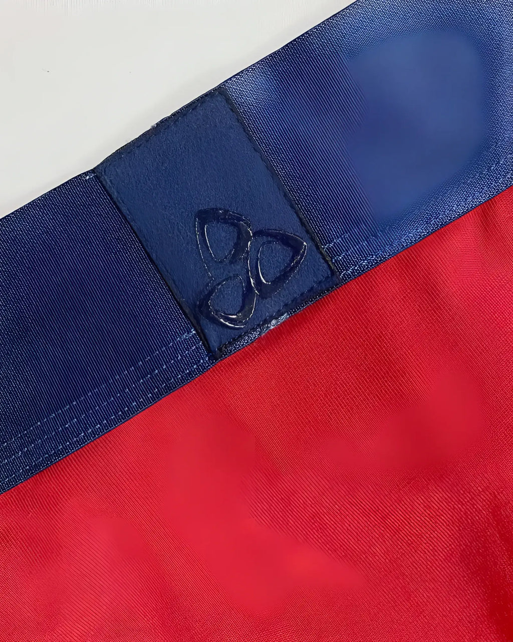 Red falcon private structure baut4388 athlete mini briefs with blue elastic waistband and stitched logo patch