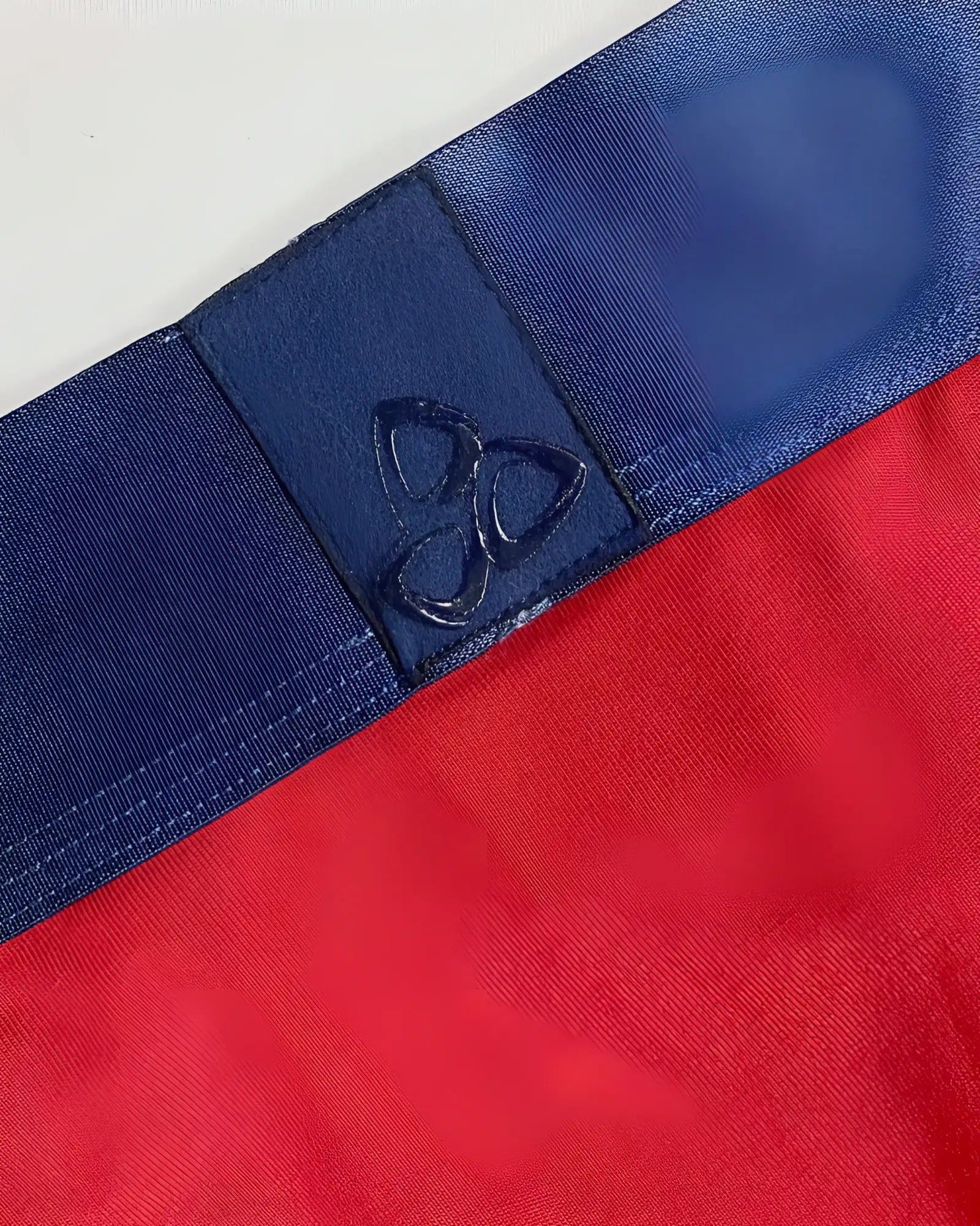 Red falcon private structure baut4388 athlete mini briefs with blue elastic waistband and stitched logo patch
