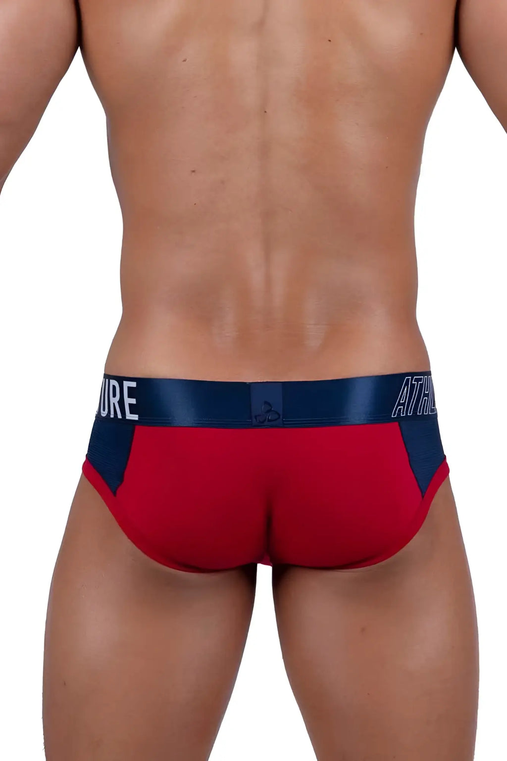 Red and navy blue private structure baut4388 athlete mini briefs with sleek form-fitting design for active wear
