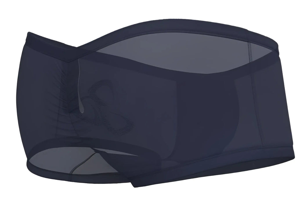 Dark navy mesh briefs with a subtle logo from private structure brut4390 bare hipster silk navy collection