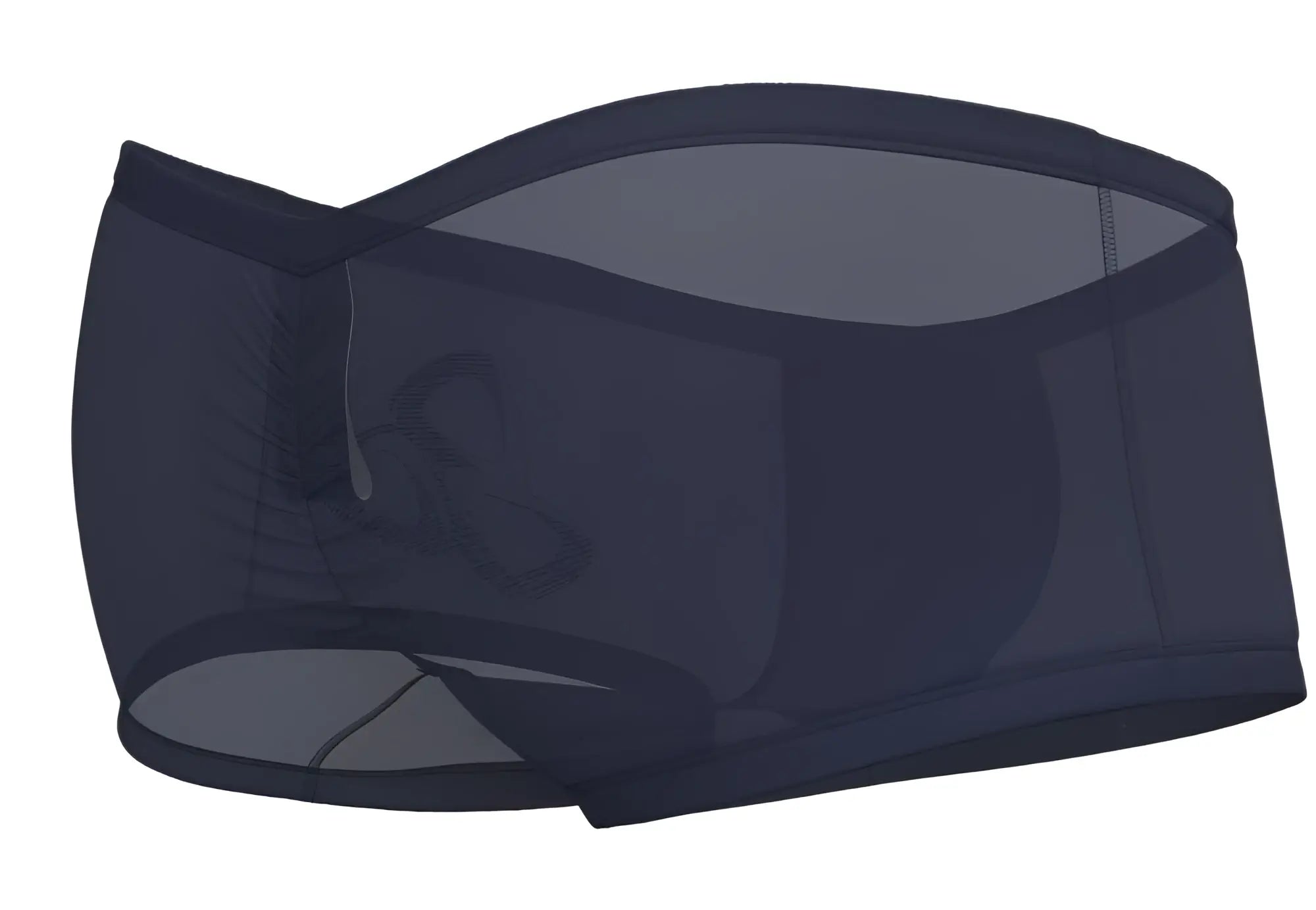 Dark navy mesh briefs with a subtle logo from private structure brut4390 bare hipster silk navy collection