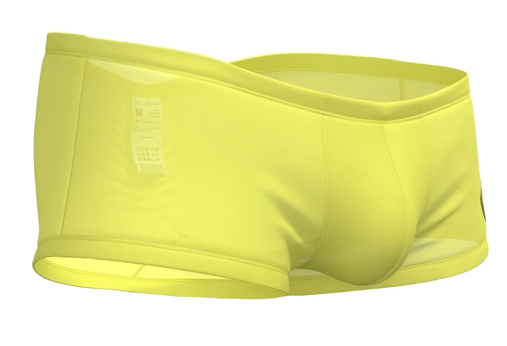 Bright yellow private structure brut4390 bare hipster briefs with smooth stretchy fabric and subtle seam detail