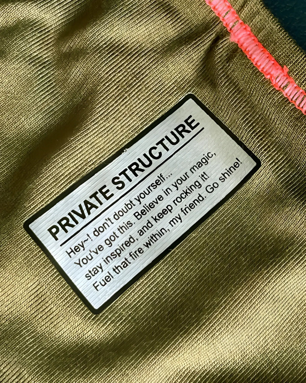 Olive green textured fabric private structure label on the back of epus4563 prime eutopia bikini brief
